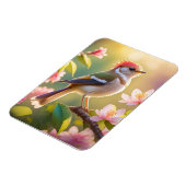 Magnet Flexible Oiseau de Paruline Imaginaire à tête rouge (Côté Gauche)
