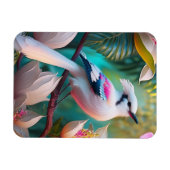 Magnet Flexible Oiseau d'Imaginaire tacheté blanc crêpé (Horizontal)