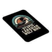 Magnet Flexible Oiseau loup canadien stupide  (Côté Droit)