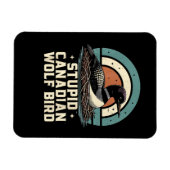 Magnet Flexible Oiseau loup canadien stupide  (Horizontal)