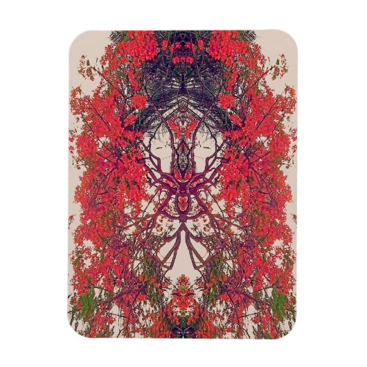 Magnet Flexible Oiseau rouge du Paradis (Vertical)