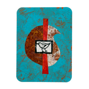 Magnet Flexible Oiseau Sur Un Aimant Réfrigérateur De Randonnée