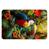 Magnet Flexible Oiseau Toucan coloré (Horizontal)