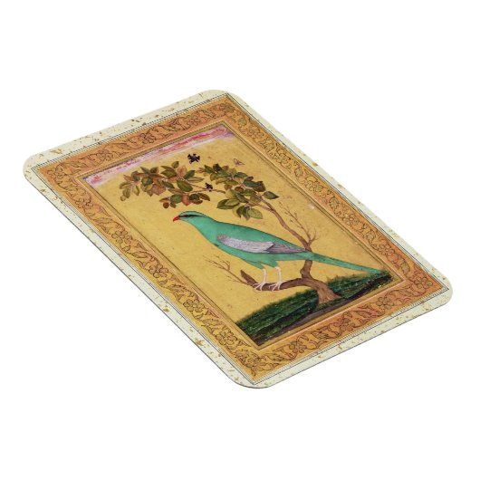 Magnet Flexible Oiseau vert, Mughal (gouache sur papier) (Côté Droit)