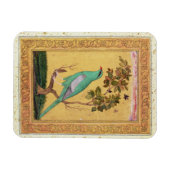 Magnet Flexible Oiseau vert, Mughal (gouache sur papier) (Horizontal)
