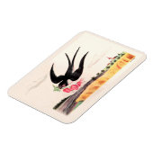 Magnet Flexible Oiseau Volant Avec Fleurs (Côté Gauche)