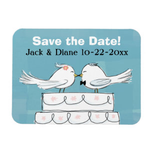 Magnet Flexible Oiseaux Amoureux Sauvegarder la Date Aimant Flexib
