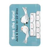 Magnet Flexible Oiseaux Amoureux Sauvegarder la Date Aimant Flexib (Vertical)