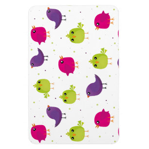 Magnet Flexible Oiseaux colorés mignons 
