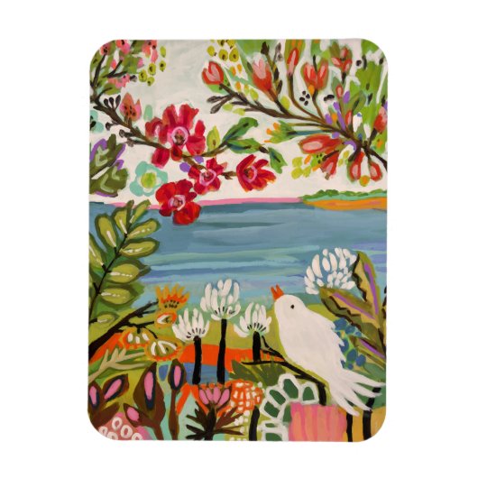 Magnet Flexible Oiseaux dans le jardin (Vertical)
