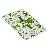 Magnet Flexible Oiseaux de cerfs en fleurs de Noël or (Côté Droit)
