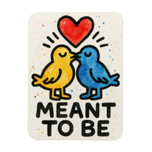 Magnet Flexible Oiseaux de l'amour destinés à être coeur anniversa