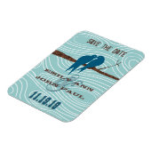 Magnet Flexible Oiseaux de l'amour mignons embrassant sarcelle ass (Côté Gauche)