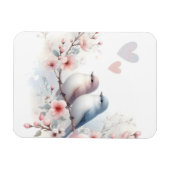 Magnet Flexible Oiseaux de l'amour romantique Branche de fleurs de (Horizontal)