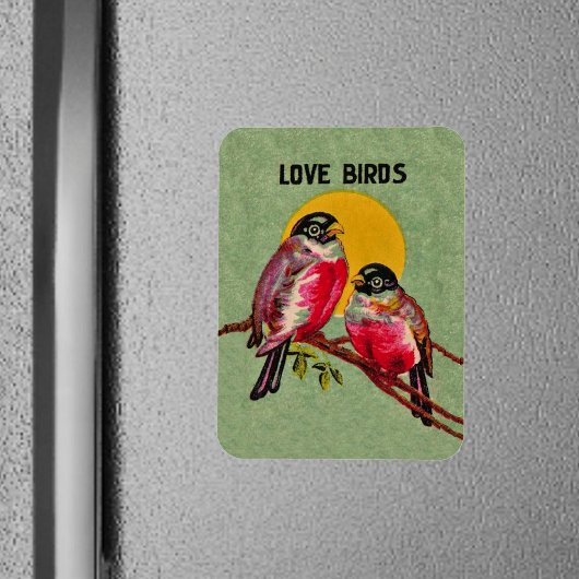Magnet Flexible Oiseaux de l'amour vintage Soleil