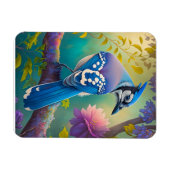 Magnet Flexible Oiseaux d'Imaginaire Jay bleu (Horizontal)