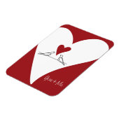 Magnet Flexible Oiseaux modernes simples en amour Coeur rouge (Côté Gauche)
