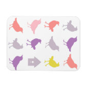 Magnet Flexible Oiseaux pastel rose et violet avec Birdhouse (Horizontal)