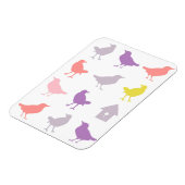 Magnet Flexible Oiseaux pastel rose et violet avec Birdhouse (Côté Gauche)