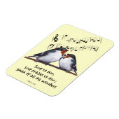 Magnet Flexible Oiseaux; Verset Biblique : Chante Louange Aux Seig (Côté Gauche)