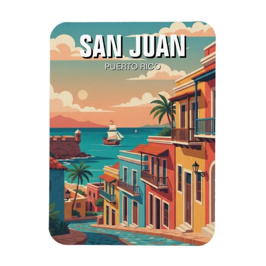 Magnet Flexible Old San Juan Puerto Rico Travel (Vertical)