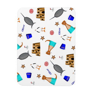 Magnet Flexible Oliver Le Motif de vacances de la plage d'été Otte
