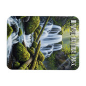 Magnet Flexible Olympic national park hoh rainforest waterfall (Horizontal)