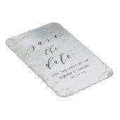 Magnet Flexible Ombre Dusty Blue Frosted Wedding Enregistrer la da (Côté Droit)