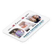 Magnet Flexible On t'aime papa | Photo Fête des pères (Côté Gauche)