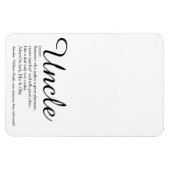 Magnet Flexible Oncle le plus froid jamais, Script de définition d (Horizontal)