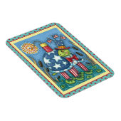Magnet Flexible Oncle PATRIOTIQUE SAM TURTLE, FUNNY FIRECRACKER Cu (Côté Droit)