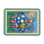 Magnet Flexible Oncle PATRIOTIQUE SAM TURTLE, FUNNY FIRECRACKER Cu (Horizontal)