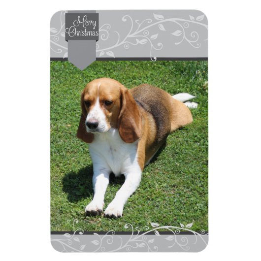 Magnet Flexible Onglet Argent & Joyeux Noël (Vertical)