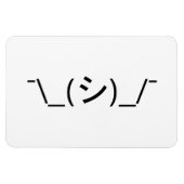 Magnet Flexible Oops Shrug Emoticon ; -\_(シ)_/ (Horizontal)