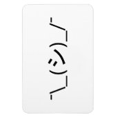 Magnet Flexible Oops Shrug Emoticon ; -\_(シ)_/ (Vertical)