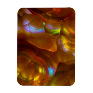 Magnet Flexible Opale de feu orange iridescente