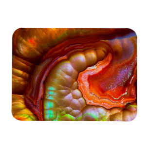 Magnet Flexible Opale de feu rouge iridescente