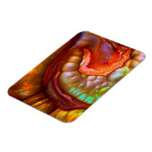 Magnet Flexible Opale de feu rouge iridescente (Côté Gauche)