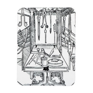 Magnet Flexible Operating table and surgical instruments, from 'Da