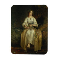 Ophelia weaving her garlands, 1842 (oil on panel)