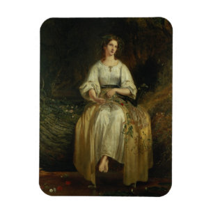 Magnet Flexible Ophélie tissant ses guirlandes, 1842 (huile sur l