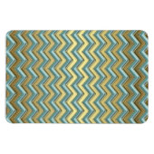 Magnet Flexible Or et Turquoise Motif Chevron (Horizontal)