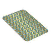Magnet Flexible Or et Turquoise Motif Chevron (Côté Droit)