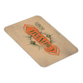 Magnet Flexible Orange Art Déco Obliviate Spell Graphisme (Côté Droit)