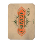 Magnet Flexible Orange Art Déco Obliviate Spell Graphisme (Vertical)
