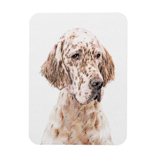 Magnet Flexible Orange Belton Painting Dog Art (Vertical)