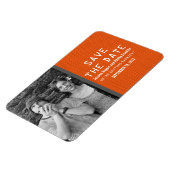 Magnet Flexible Orange Binary Code Photo Enregistrer l'aimant Date (Côté Gauche)