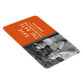 Magnet Flexible Orange Binary Code Photo Enregistrer l'aimant Date (Côté Droit)