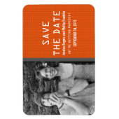 Magnet Flexible Orange Binary Code Photo Enregistrer l'aimant Date (Vertical)