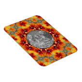 Magnet Flexible Orange Black Eyed Susan Daisy Ajouter Votre Photo (Côté Droit)